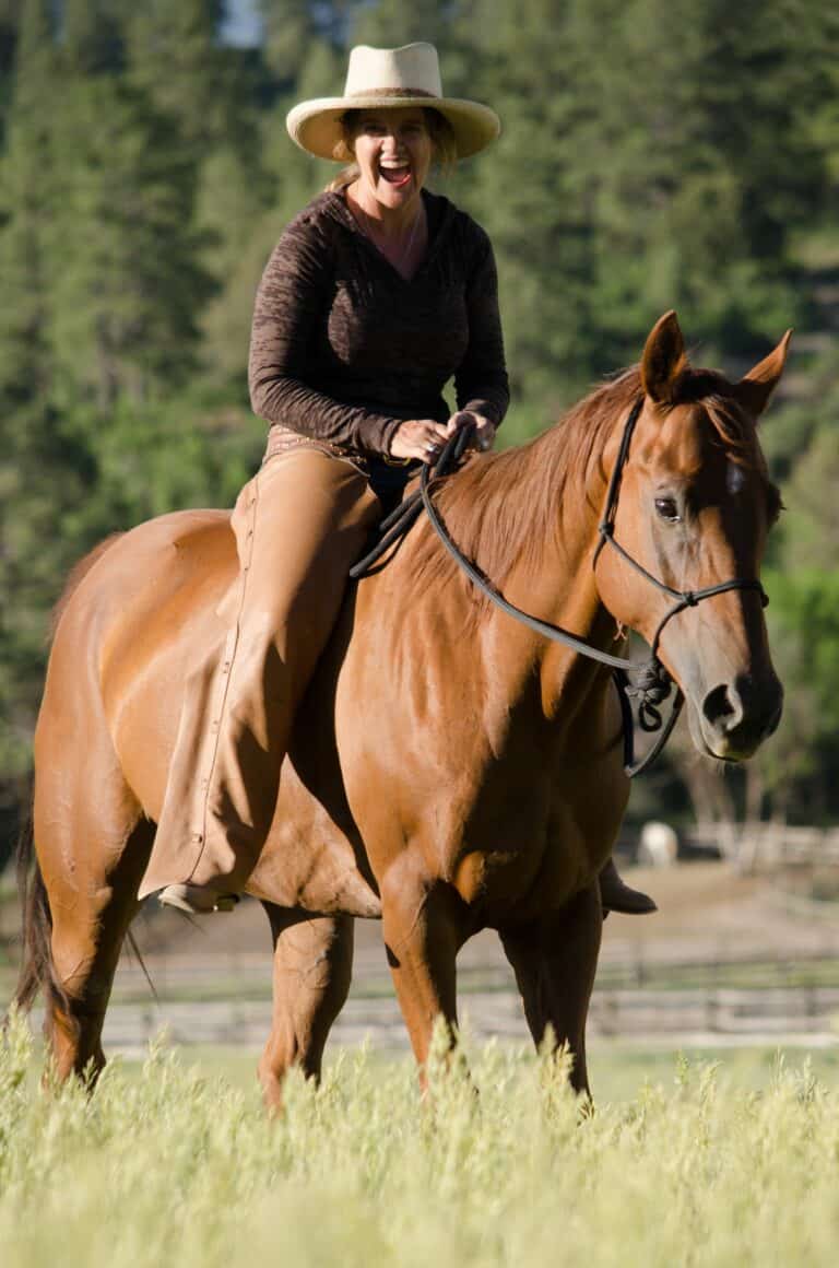 Sarah Jenkins on horseback